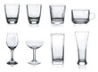 © showcake - Collection of empty glasses and mugs on white background