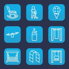 Poster - Set of 9 outline swing icons