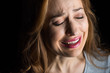Young woman crying