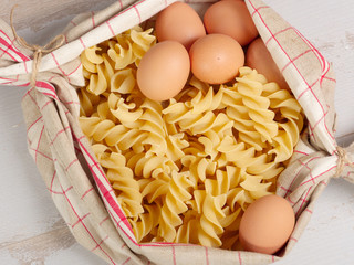 Wall Mural - pastas with eggs