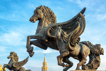 Poster - Pegasus Statues Closeup