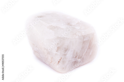 Fotografia, Obraz Macro mineral stone Moonstone isolated on white background