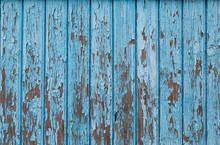 Blue Vintage Wood Background With Peeling Paint Vertical
