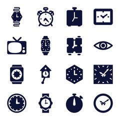 Poster - Set of 16 watch filled icons