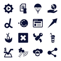 Aufkleber - Set of 16 application filled icons