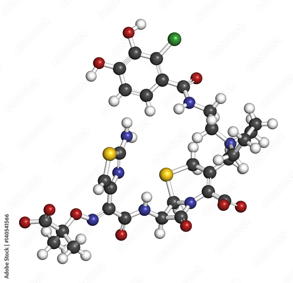 Cefiderocol Class Cefiderocol antibiotic drug molecule (cephalosporin class). 3D ...