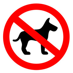 Sticker - No dog vector sign