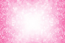 Pink Glitter Girl Princess Party Birthday Background Or Border