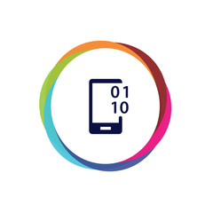 Abstract Multicolor App Button