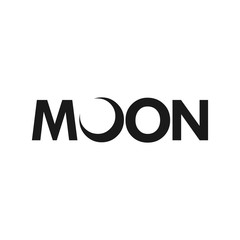Wall Mural - moon logotype vector. crescent logo.