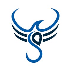 Wall Mural - phoenix logo vector. logo template.