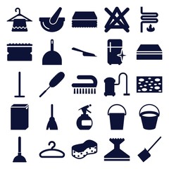 Sticker - Set of 25 household filled icons