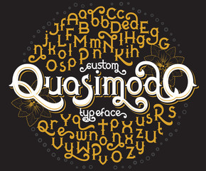 Canvas Print - Custom retro typeface Quasimodo