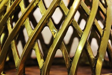 Beautiful steel art and shape design pattern closeup