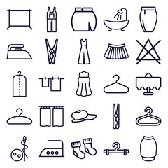 Sticker - Set of 25 cloth outline icons