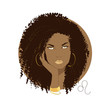 Zodiac: Illustration of Leo zodiac sign as a beautiful afro girl. Vector zodiac illustration. Comic style fashion illustration.
