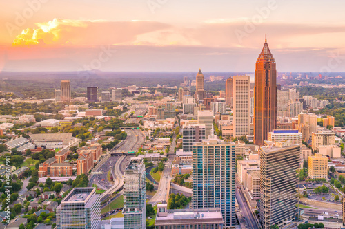 Plakat Skyline miasta Atlanta