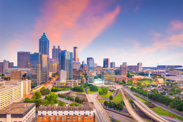 Fototapete - Skyline of Atlanta city