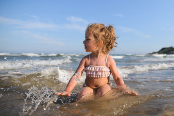 Sticker - Girl Enjoying Sea