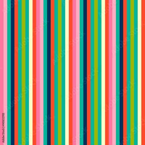 Cotton fabric Striped seamless pattern. Colorful line vector background. Cheerful colors with fun stripes