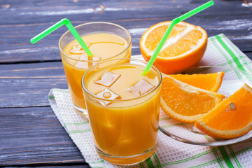 Glass of orange juice