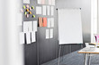 © MDBPIXS - Flip chart by sticky notepapers on wall in office