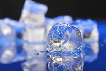 Wall Mural - Close up of ice cubes