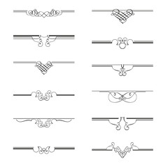 Wall Mural - Vector Calligraphic page dividers
