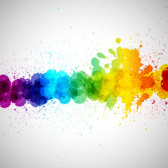 Wall Mural - holi background, abstract colorful splash paint blots. bright spots and blobs for holiday design pos
