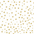 Seamless pattern with gold hearts. Valentine's Day.  Gold glitter background. Gift wrap, print, cloth, cute background for a card.