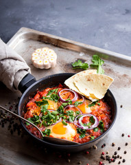 Shakshuka with pita bread