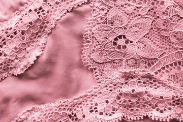 Canvas Print - Pink vintage lace