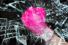 Pink Girl Power Breaking Glass..