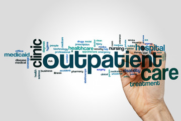 Outpatient care word cloud