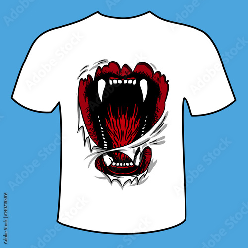 Download T Shirt Mockup Jaws Bear Monster Vector Illustration Buy This Stock Vector And Explore Similar Vectors At Adobe Stock Adobe Stock