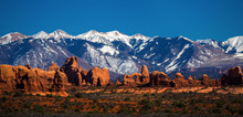 La Sal Mountains Behind Arches National Park