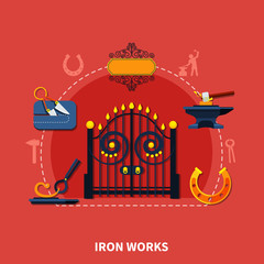 Poster - Blacksmith Iron Works Background