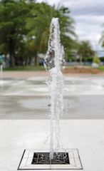 small fountains from water jet