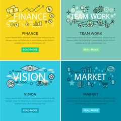Wall Mural - Set of Conceptual Business Vector Web Banners