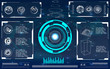© vdoomik - Futuristic user interface. Element user interface. HUD. hi-tech main. Blue elements