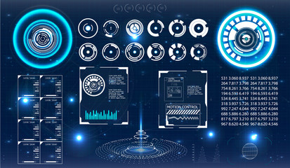 Aufkleber - hud ui for business app. futuristic user interface hud and infographic elements. abstract virtual gr