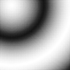 Fototapete - Halftone gradation / gradient pattern, abstract geometric pointillist texture