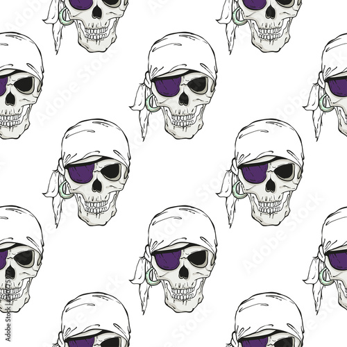 seamless pattern with pirates