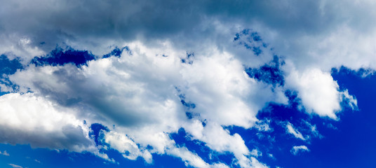 Wall Mural - cloudy blue sky, panoramic view