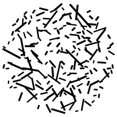 Leinwandbilder - Chaotic random scattered shapes. Abstract geometric pattern