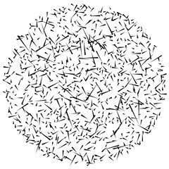 Leinwandbilder - Chaotic random scattered shapes. Abstract geometric pattern
