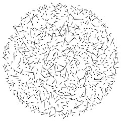 Leinwandbilder - Chaotic random scattered shapes. Abstract geometric pattern