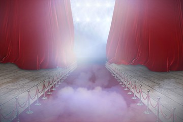 Poster - composite image of illustrative image of red carpet event