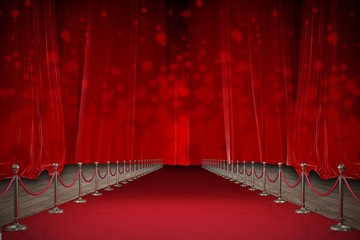 Poster - Composite image of digitally generated image of red carpet