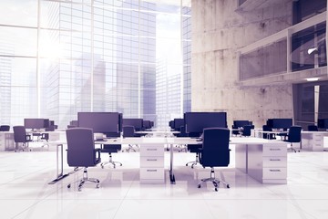 Poster - composite image of office furniture